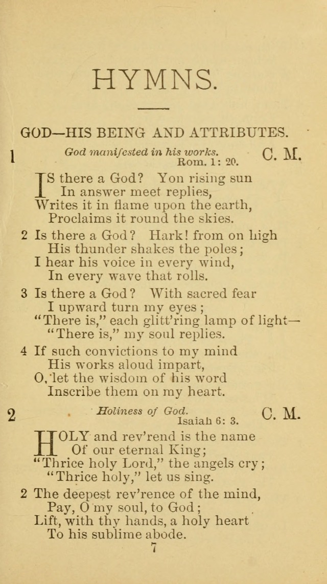 A Collection of Spiritual Hymns: adapted to the Various Kinds of Christian Worship, and especially designed for the use of the Brethren in Christ. 2nd ed. page 7