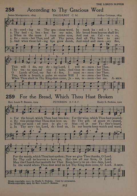 The Church School Hymnal for Youth page 217