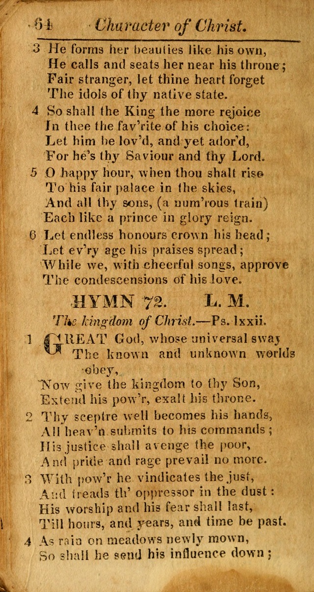 A Choice Selection of Psalms, Hymns and Spiritual Songs for the use of  Christians page 65