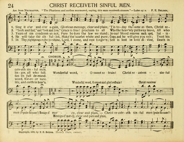 Christ in Song: for all religious services nearly one thousand best gospel hymns, new and old with responsive scripture readings (Rev. and Enl.) page 24