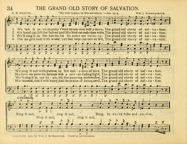 Christ in Song: for all religious services nearly one thousand best gospel hymns, new and old with responsive scripture readings (Rev. and Enl.) page 34