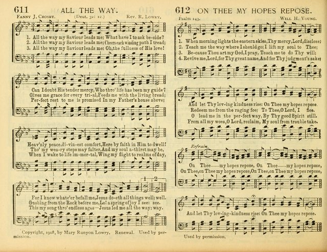 Christ in Song: for all religious services nearly one thousand best gospel hymns, new and old with responsive scripture readings (Rev. and Enl.) page 392