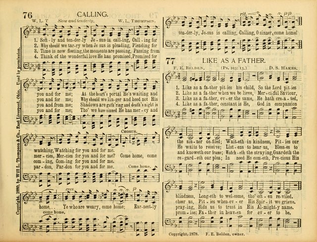 Christ in Song: for all religious services nearly one thousand best gospel hymns, new and old with responsive scripture readings (Rev. and Enl.) page 73