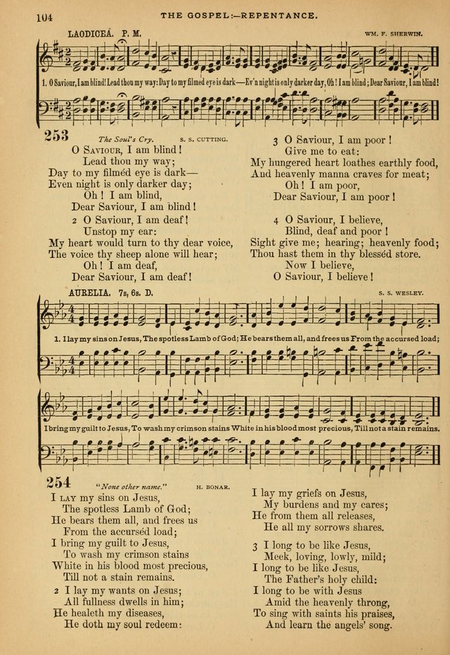 The Calvary Selection of Spiritual Songs: with music for use in social meetings. page 104