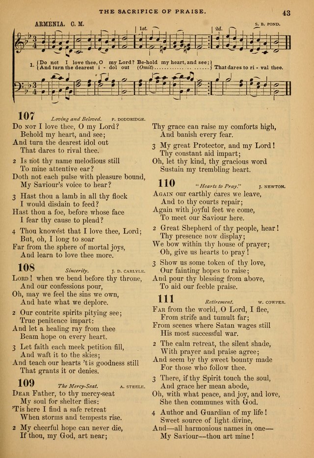 The Calvary Selection of Spiritual Songs: with music for use in social meetings. page 43