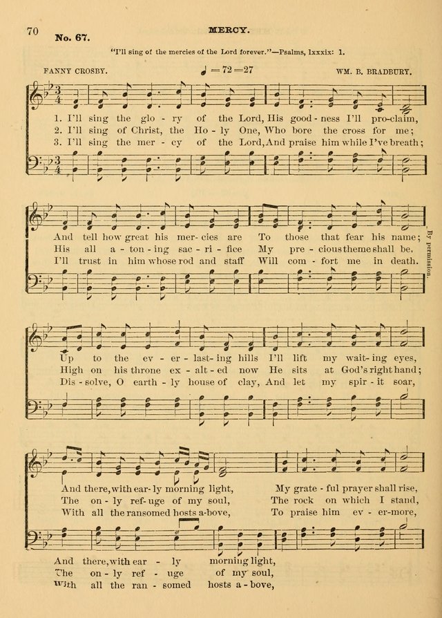 The Christian Sunday School Hymnal: a compilation of choice hymns and tunes for Sunday schools page 70