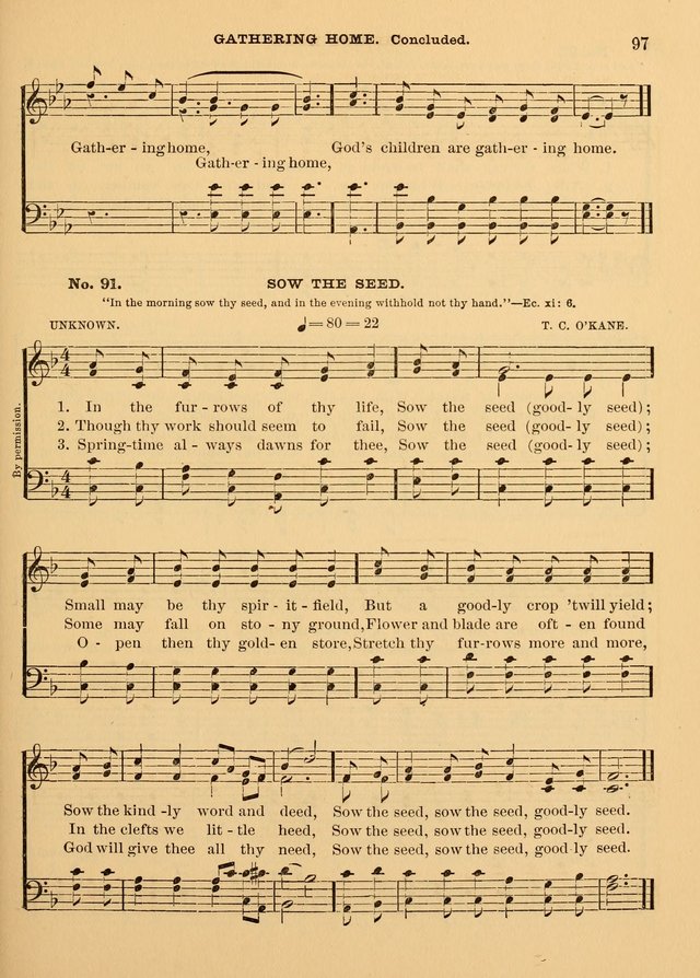The Christian Sunday School Hymnal: a compilation of choice hymns and tunes for Sunday schools page 97