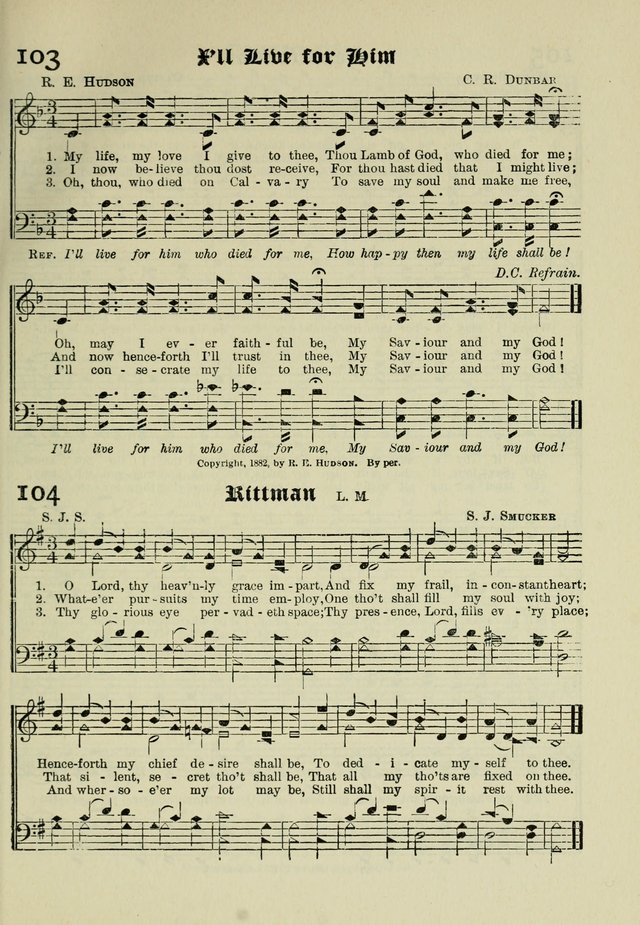 Church and Sunday School Hymnal with Supplement: a Collection of Hymns and Sacred Songs ... [with Deutscher Anhang] page 65