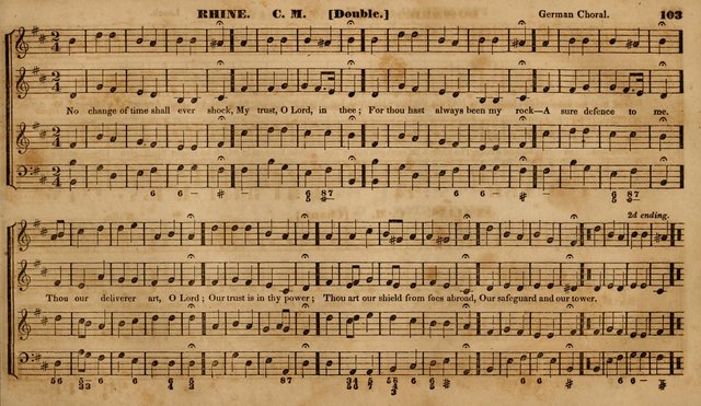 The Choir: or, Union collection of church music. Consisting of a great variety of psalm and hymn tunes, anthems, &c. original and selected. Including many beautiful subjects from the works.. (2nd ed.) page 103