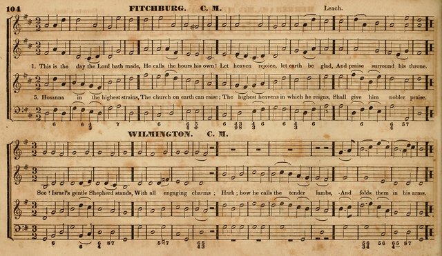 The Choir: or, Union collection of church music. Consisting of a great variety of psalm and hymn tunes, anthems, &c. original and selected. Including many beautiful subjects from the works.. (2nd ed.) page 104
