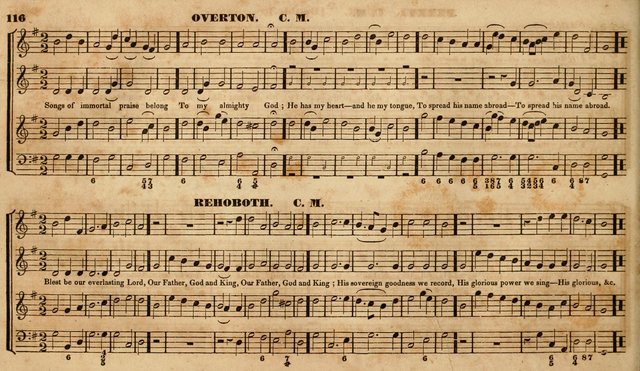 The Choir: or, Union collection of church music. Consisting of a great variety of psalm and hymn tunes, anthems, &c. original and selected. Including many beautiful subjects from the works.. (2nd ed.) page 116