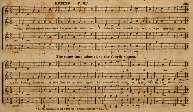 The Choir: or, Union collection of church music. Consisting of a great variety of psalm and hymn tunes, anthems, &c. original and selected. Including many beautiful subjects from the works.. (2nd ed.) page 131