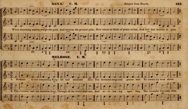 The Choir: or, Union collection of church music. Consisting of a great variety of psalm and hymn tunes, anthems, &c. original and selected. Including many beautiful subjects from the works.. (2nd ed.) page 135