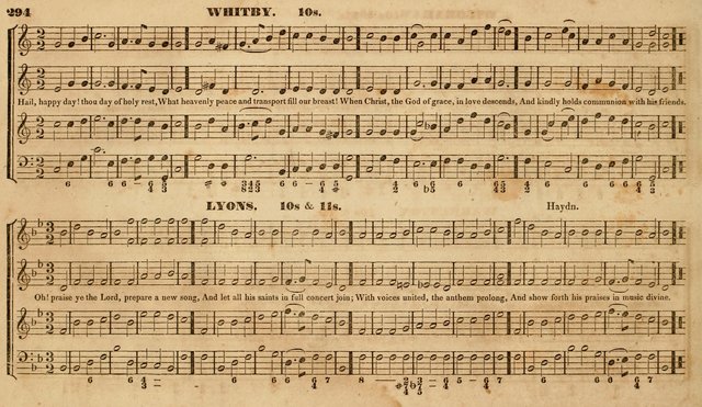 The Choir: or, Union collection of church music. Consisting of a great variety of psalm and hymn tunes, anthems, &c. original and selected. Including many beautiful subjects from the works.. (2nd ed.) page 294