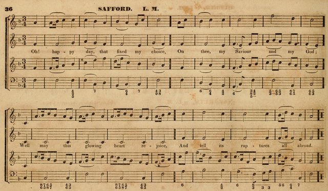 The Choir: or, Union collection of church music. Consisting of a great variety of psalm and hymn tunes, anthems, &c. original and selected. Including many beautiful subjects from the works.. (2nd ed.) page 36