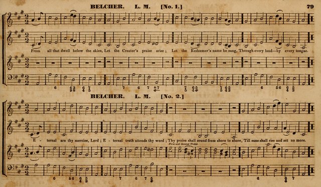 The Choir: or, Union collection of church music. Consisting of a great variety of psalm and hymn tunes, anthems, &c. original and selected. Including many beautiful subjects from the works.. (2nd ed.) page 79