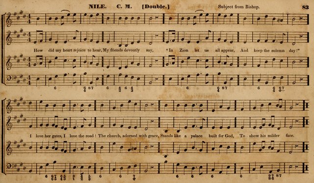 The Choir: or, Union collection of church music. Consisting of a great variety of psalm and hymn tunes, anthems, &c. original and selected. Including many beautiful subjects from the works.. (2nd ed.) page 83