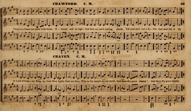 The Choir: or, Union collection of church music. Consisting of a great variety of psalm and hymn tunes, anthems, &c. original and selected. Including many beautiful subjects from the works.. (2nd ed.) page 85