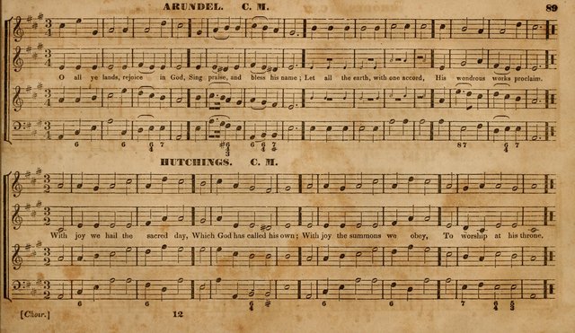 The Choir: or, Union collection of church music. Consisting of a great variety of psalm and hymn tunes, anthems, &c. original and selected. Including many beautiful subjects from the works.. (2nd ed.) page 89
