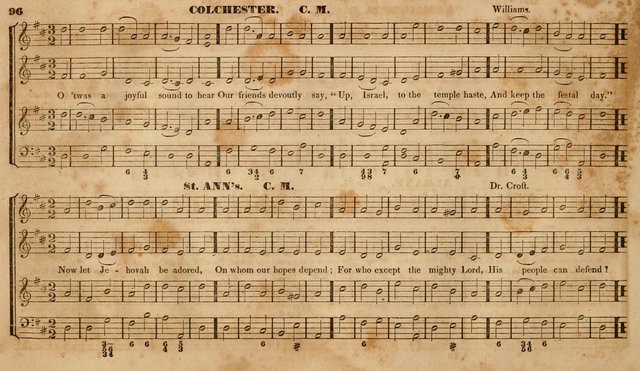 The Choir: or, Union collection of church music. Consisting of a great variety of psalm and hymn tunes, anthems, &c. original and selected. Including many beautiful subjects from the works.. (2nd ed.) page 96