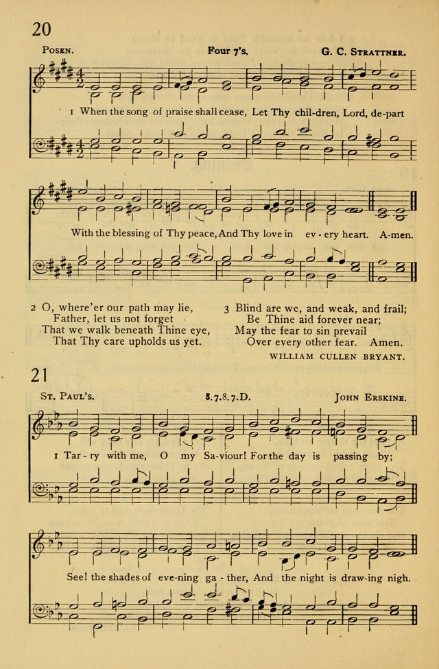 Columbia University Hymnal page 20