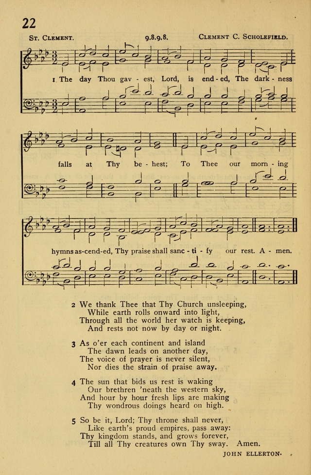 Columbia University Hymnal page 22