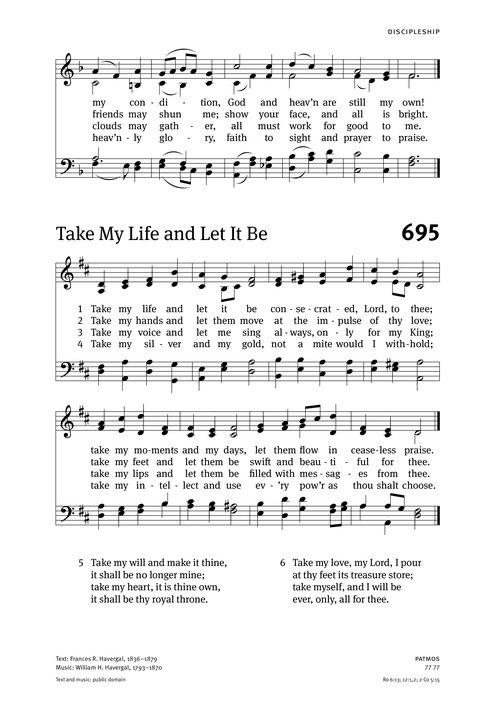 Christian Worship: Hymnal page 707