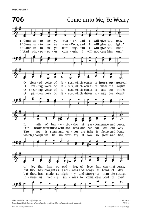 Christian Worship: Hymnal page 718