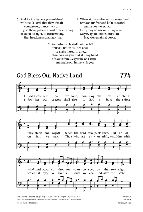 Christian Worship: Hymnal page 795
