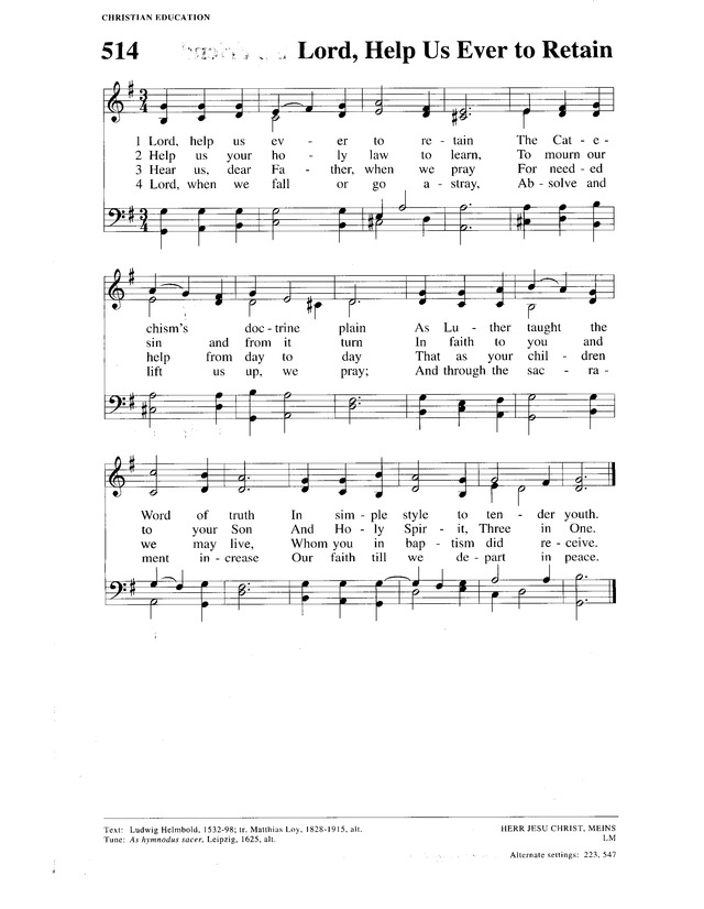 Christian Worship (1993): a Lutheran hymnal page 785