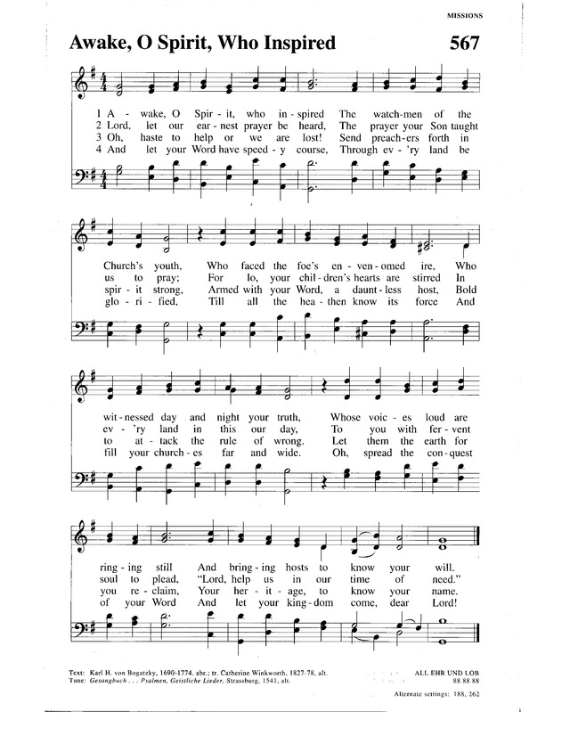 Christian Worship (1993): a Lutheran hymnal page 854