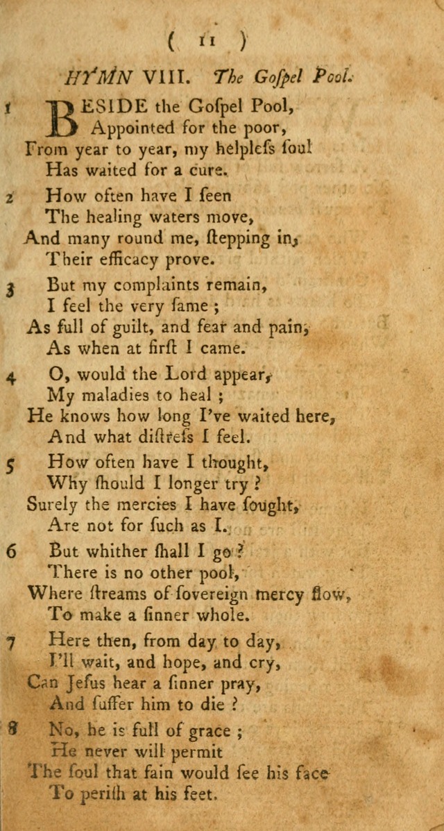 A Collection of Hymns for the use of Christians page 11