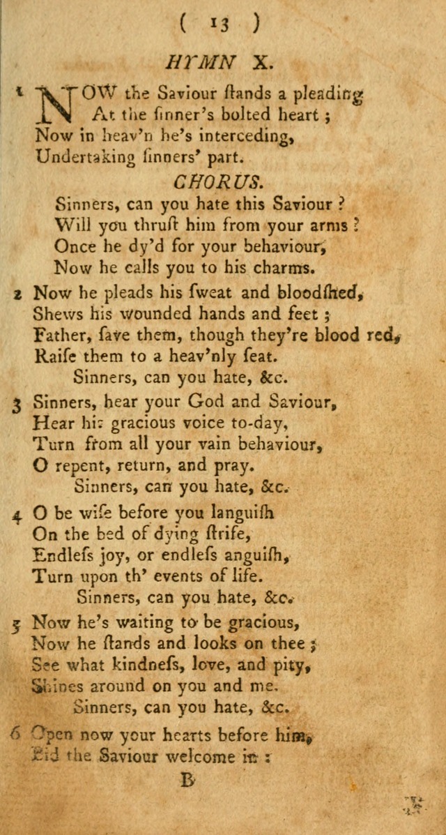 A Collection of Hymns for the use of Christians page 13