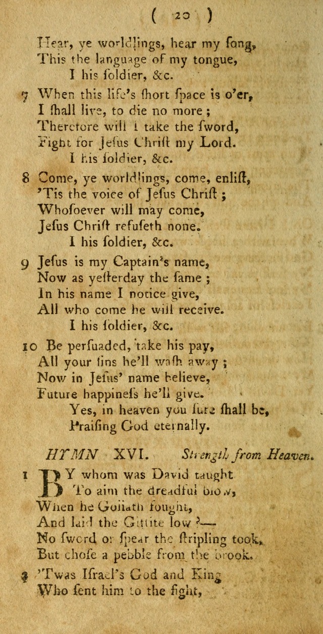A Collection of Hymns for the use of Christians page 20