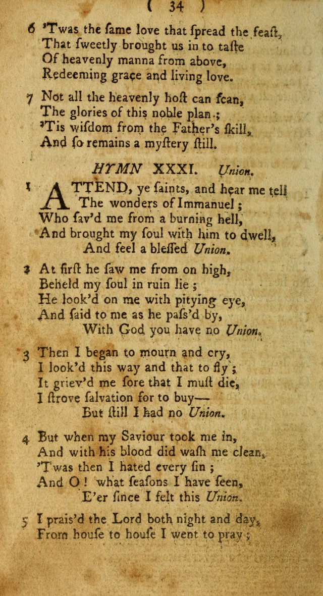 A Collection of Hymns for the use of Christians page 34
