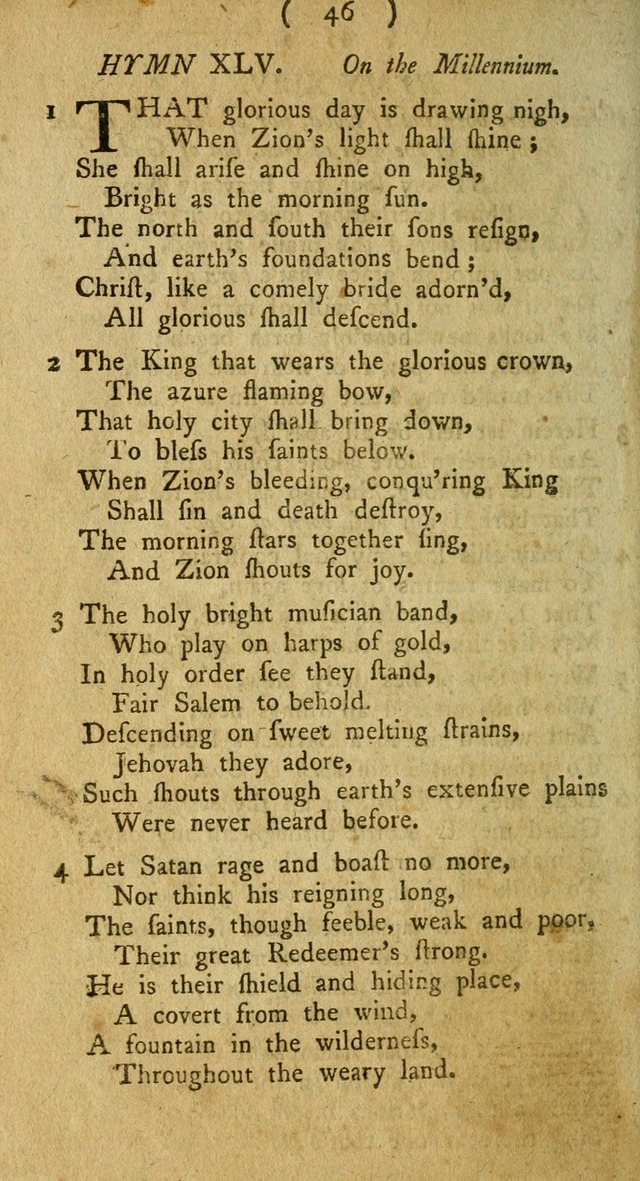 A Collection of Hymns for the use of Christians page 46