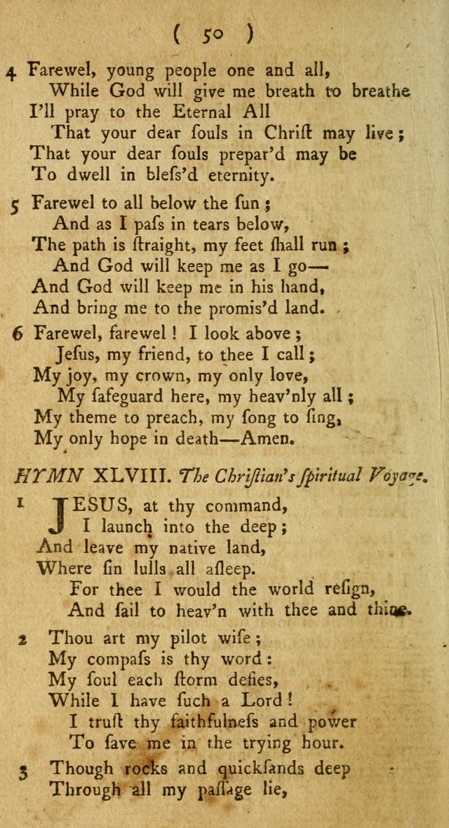 A Collection of Hymns for the use of Christians page 50