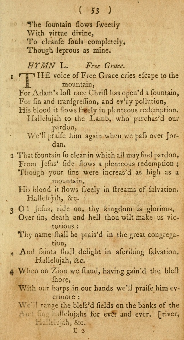 A Collection of Hymns for the use of Christians page 53