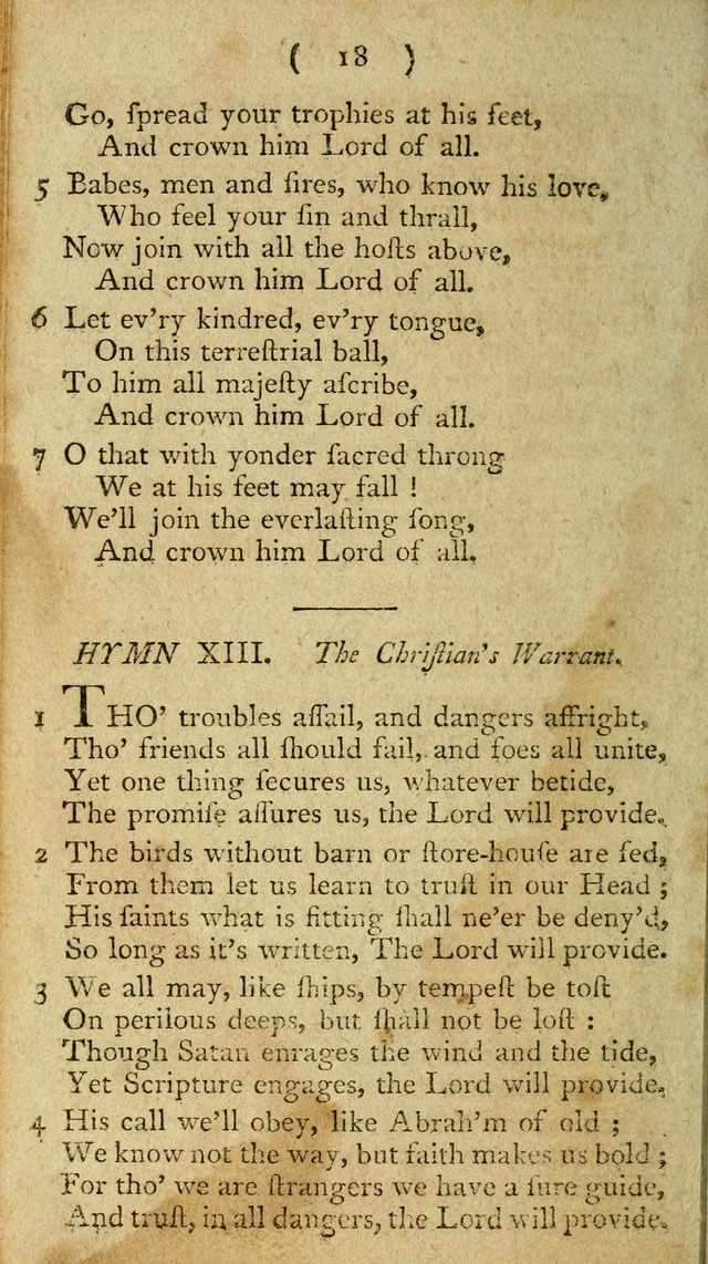 A Collection of Hymns for the use of Christians page 92