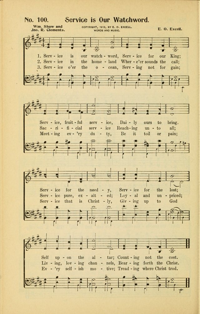 Diadems: a collection of religious songs, new and old, for the church and Sunday school page 100
