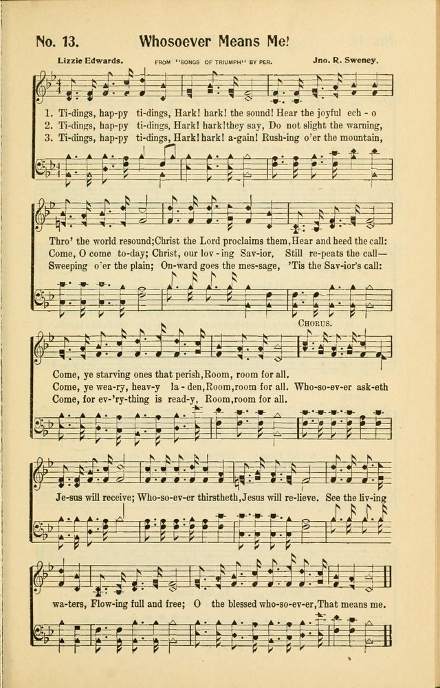 Diadems: a collection of religious songs, new and old, for the church and Sunday school page 13