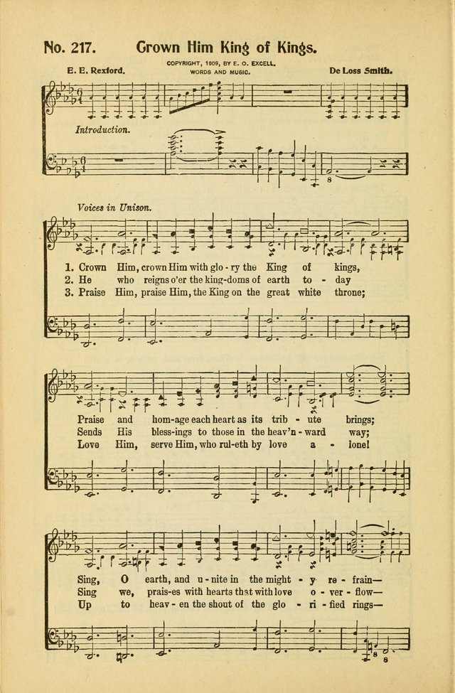 Diadems: a collection of religious songs, new and old, for the church and Sunday school page 216