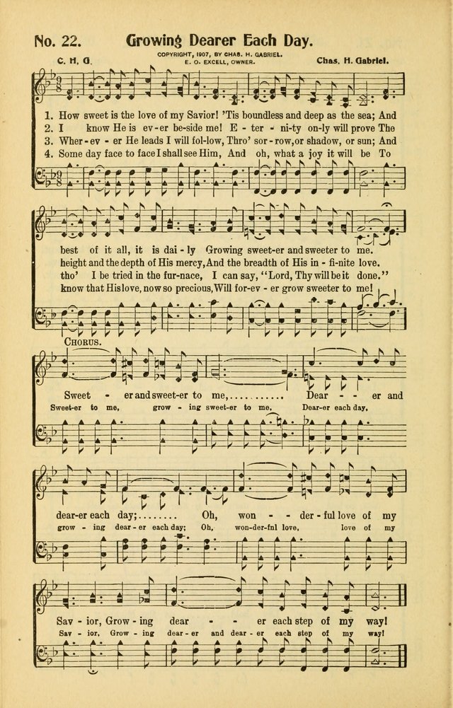 Diadems: a collection of religious songs, new and old, for the church and Sunday school page 22