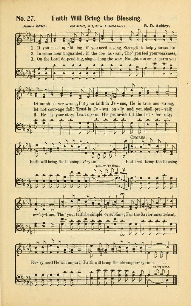Diadems: a collection of religious songs, new and old, for the church and Sunday school page 27