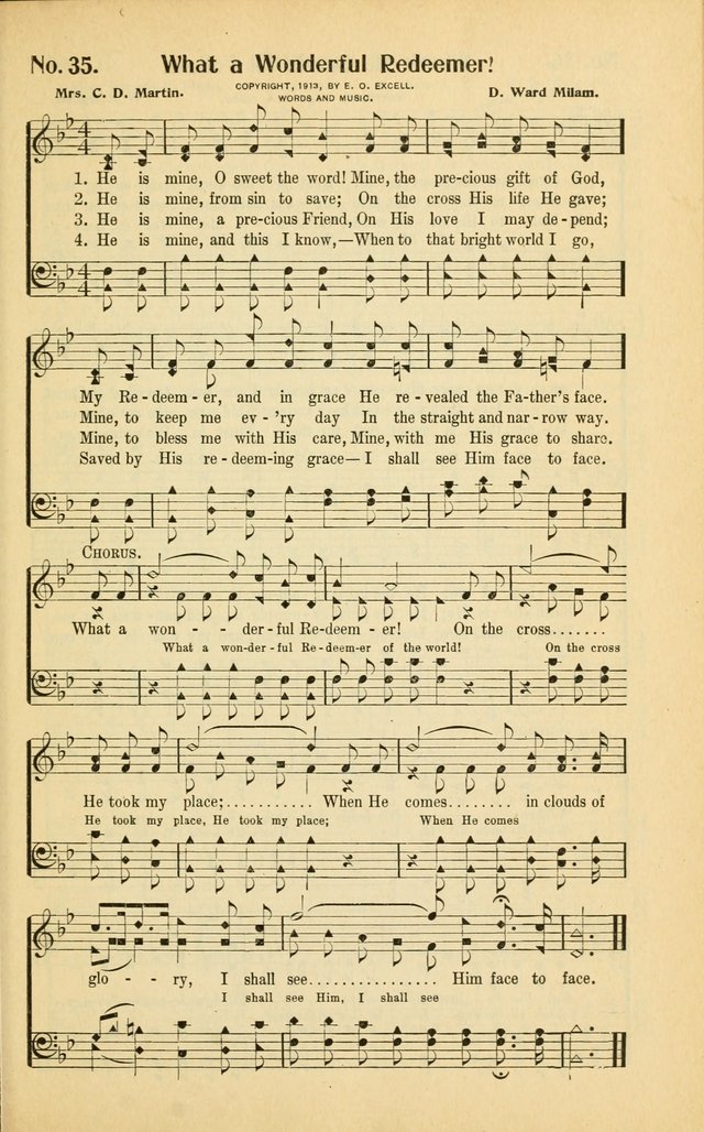 Diadems: a collection of religious songs, new and old, for the church and Sunday school page 35