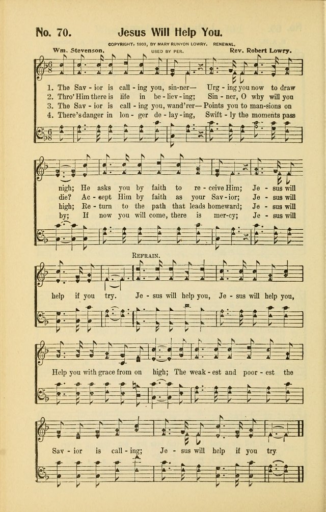 Diadems: a collection of religious songs, new and old, for the church and Sunday school page 70