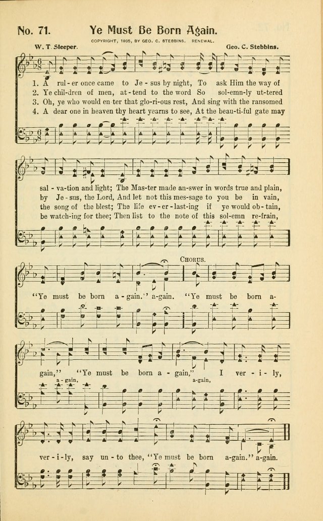 Diadems: a collection of religious songs, new and old, for the church and Sunday school page 71