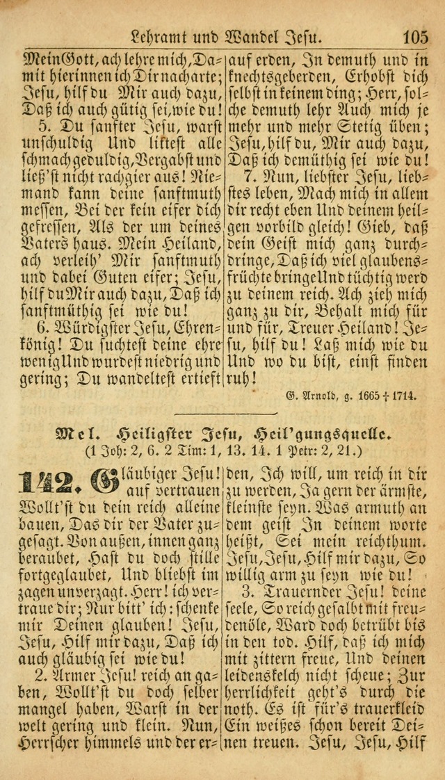 Deutsches Gesangbuch für die Evangelisch-Luterische Kirche in den Vereinigten Staaten: herausgegeben mit kirchlicher Genehmigung  page 105
