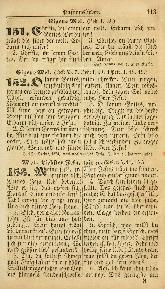 Deutsches Gesangbuch für die Evangelisch-Luterische Kirche in den Vereinigten Staaten: herausgegeben mit kirchlicher Genehmigung  page 113