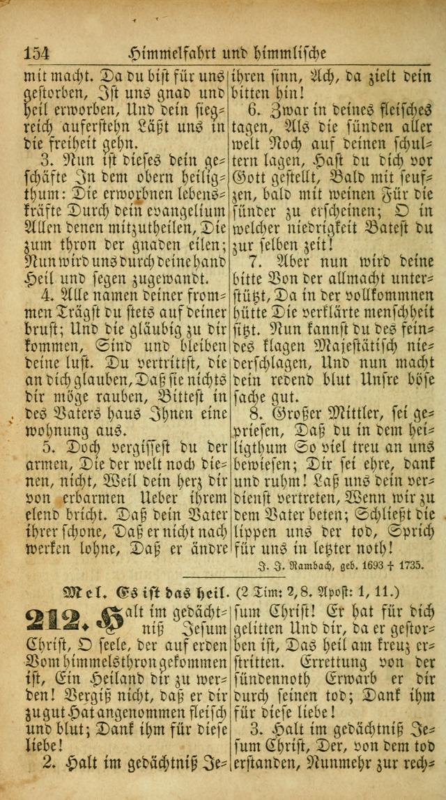 Deutsches Gesangbuch für die Evangelisch-Luterische Kirche in den Vereinigten Staaten: herausgegeben mit kirchlicher Genehmigung  page 154